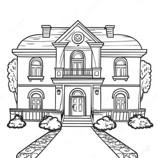 Mansion Coloring Page 5701-4718