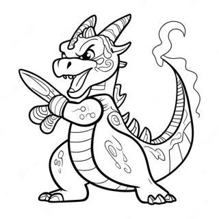 Fire Breathing Ninjago Dragon Coloring Page 57023-45927