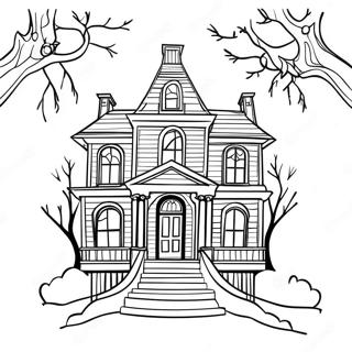 Haunted Mansion Coloring Page 5702-4715