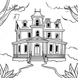 Haunted Mansion Coloring Page 5702-4716