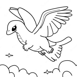 Lugia Flying In The Sky Coloring Page 57033-45938