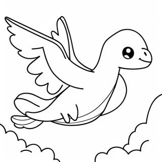 Lugia Flying In The Sky Coloring Page 57033-45939