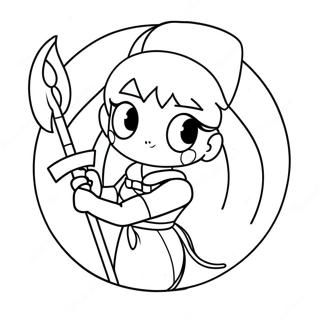 Sailor Pluto With Cosmic Staff Coloring Page 57043-45944