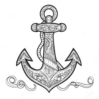 Intricate Nautical Anchor Coloring Page 57053-45954