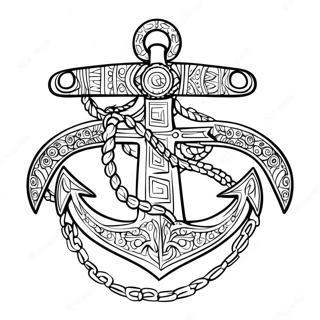 Intricate Nautical Anchor Coloring Page 57053-45956