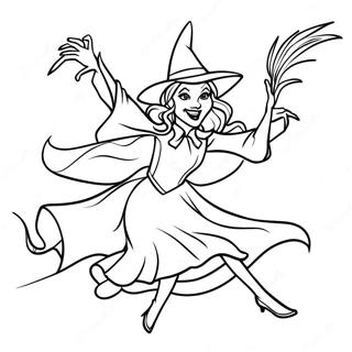 Flying Wicked Witch Of The West Coloring Page 57063-45960