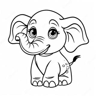 Baby Elephant Coloring Pages