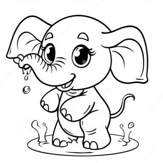 Baby Elephant Coloring Pages