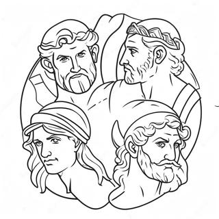 Majestic Greek Gods Coloring Page 57093-45987