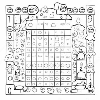 Colorful Numberblocks 100 Characters Coloring Page 57123-46008