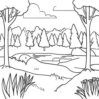 Beautiful Swedish Landscape Coloring Page 57133-46025