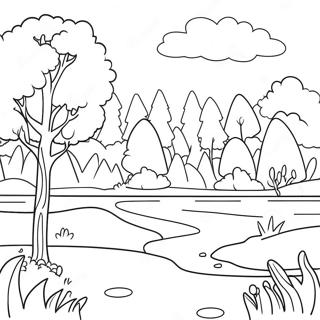 Beautiful Swedish Landscape Coloring Page 57133-46026