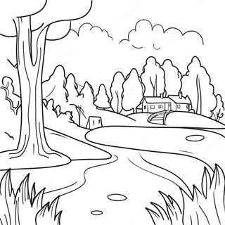 Beautiful Swedish Landscape Coloring Page 57133-46027