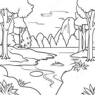 Beautiful Swedish Landscape Coloring Page 57133-46028