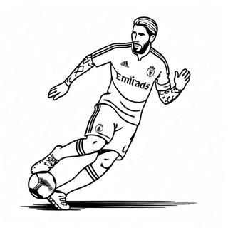 Sergio Ramos In Action Coloring Page 57143-46024