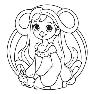 Colorful Disney Characters Tattoo Coloring Page 57153-46033