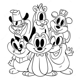 Colorful Disney Characters Tattoo Coloring Page 57153-46034