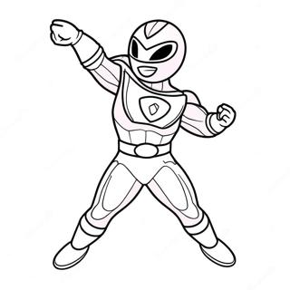 Pink Power Ranger Coloring Pages