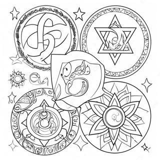 Wiccan Symbols Coloring Page 57182-46056