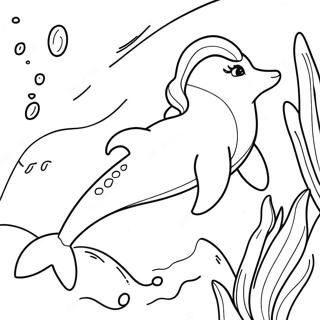 Barbie Dolphin Coloring Pages