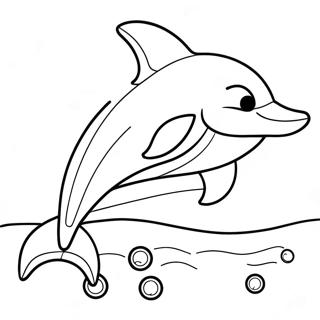 Barbie Dolphin Swimming Coloring Page 57192-46063