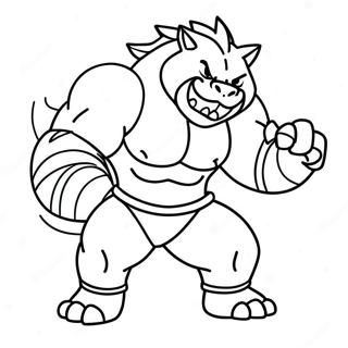 Incineroar Fierce Battle Pose Coloring Page 57202-46070