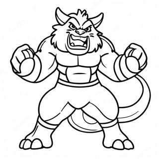 Incineroar Fierce Battle Pose Coloring Page 57202-46071