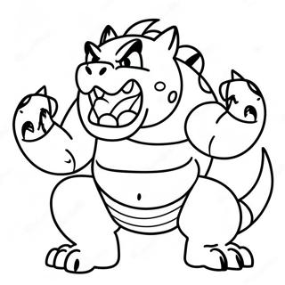 Incineroar Roaring With Flames Coloring Page 57203-46079