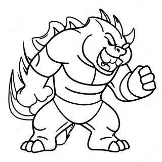 Incineroar Roaring With Flames Coloring Page 57203-46080