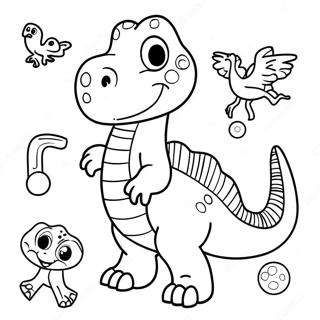 Dinosaur Alphabet Coloring Pages