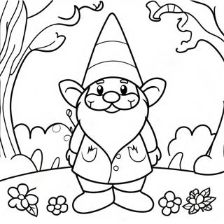 Whimsical Fall Gnome Coloring Page 5722-4732