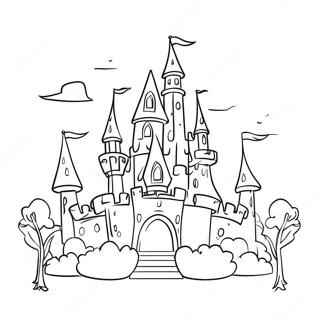 Magical Princess Castle Coloring Page 57243-46105