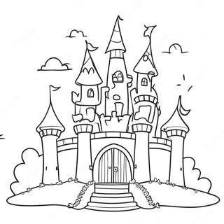 Magical Princess Castle Coloring Page 57243-46106