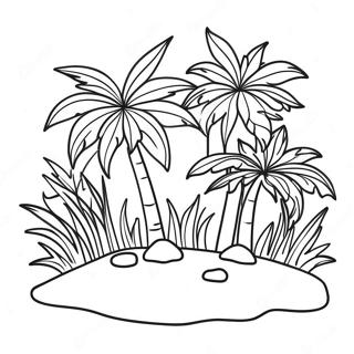 Colorful Tropical Bush Coloring Page 57253-46114