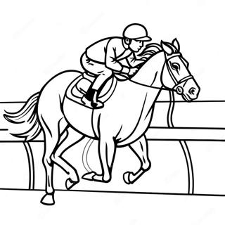 Jockey Race Horse Coloring Pages