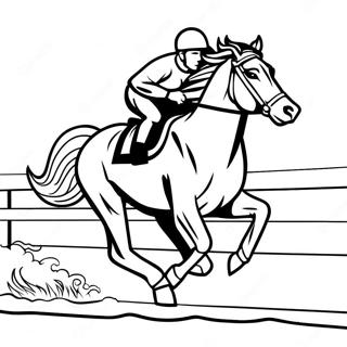 Jockey Race Horse Coloring Pages