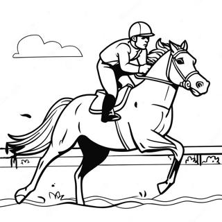 Galloping Race Horse Coloring Page 57283-46135