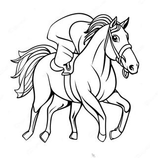 Galloping Race Horse Coloring Page 57283-46136