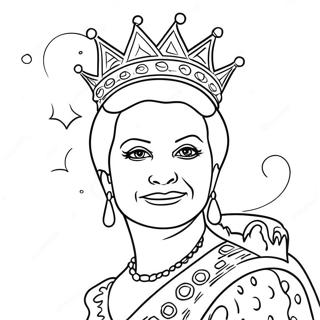 Queen Graffiti Coloring Pages