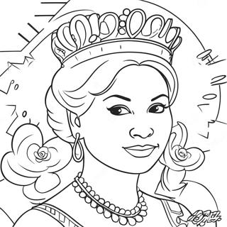 Queen Graffiti Coloring Page 57302-46150