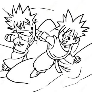 Goku Vs Naruto Coloring Pages