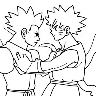 Goku Vs Naruto Epic Battle Coloring Page 57312-46158