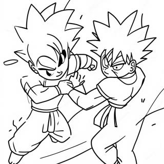 Goku Vs Naruto Epic Battle Coloring Page 57312-46159