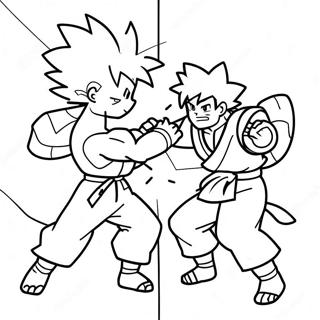 Goku Vs Naruto Epic Battle Coloring Page 57312-46160