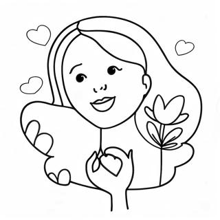 Mother S Day Heartwarming Coloring Page 57322-46167