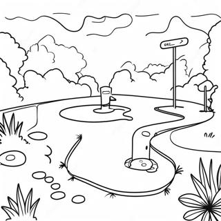 Mini Golf Coloring Pages