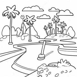 Mini Golf Course Coloring Page 57332-46176