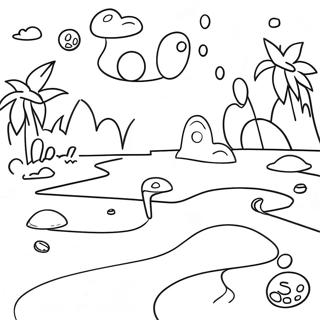 Colorful Mini Golf Scene Coloring Page 57333-46179