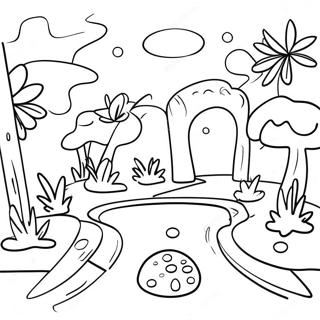 Colorful Mini Golf Scene Coloring Page 57333-46180