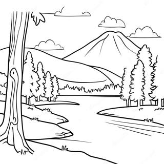 Beautiful Idaho Landscape Coloring Page 57343-46185